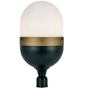 Brian Patrick Flynn for Crystorama Capsule Outdoor 3 Light Matte Black & Textured Gold Post