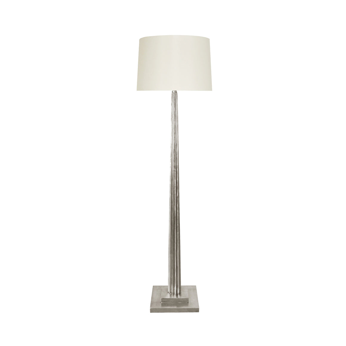 Worlds Away Capone Floor Lamp - Silver Leaf
