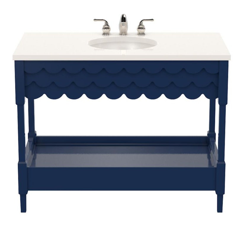 Capri Large Lacquer Vanity Club Navy (Additional Colors Available)