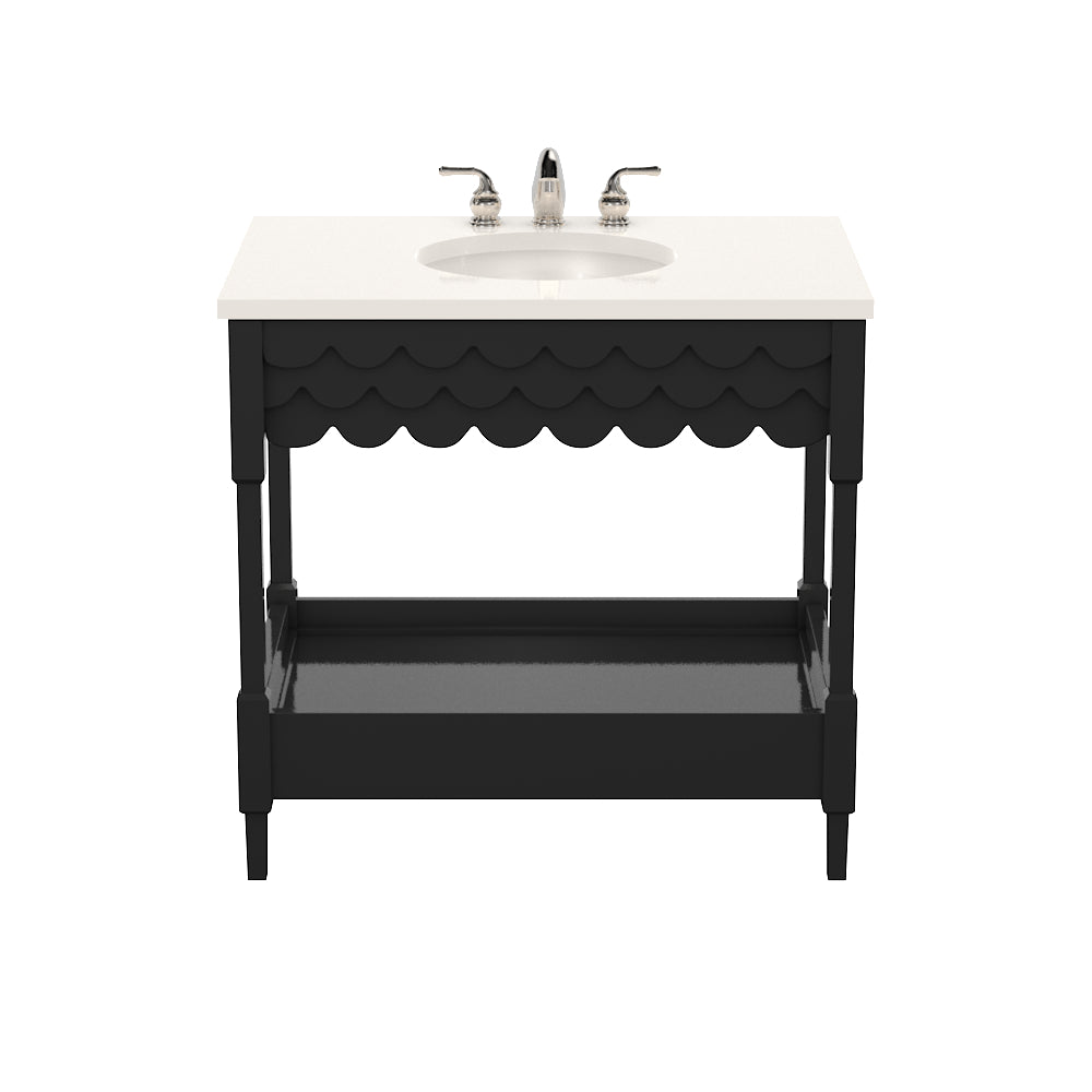 Black lacquer bathroom vanity discount