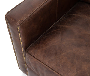 Conrad Tufted Chesterfield Sofa  - Cigar Brown