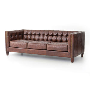 Abbott  Leather Sofa - Cigar