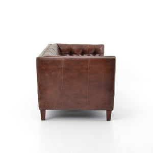 Abbott  Leather Sofa - Cigar
