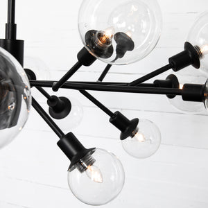 Pellman Multi-Globe Chandelier - Flat Black