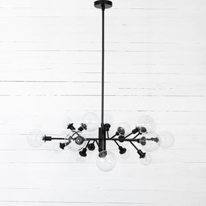 Pellman Multi-Globe Chandelier - Flat Black