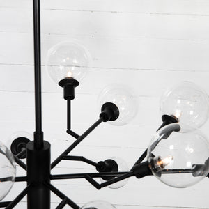 Pellman Multi-Globe Chandelier - Flat Black