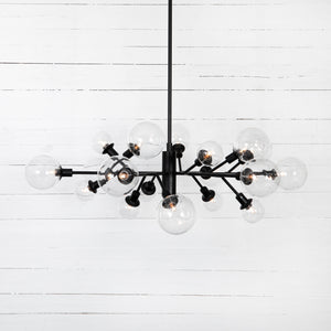 Pellman Multi-Globe Chandelier - Flat Black