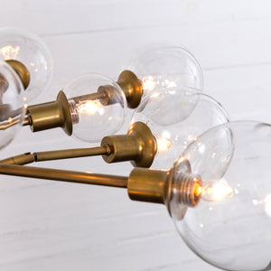 Pellman Multi-Globe Chandelier - Matte Brass
