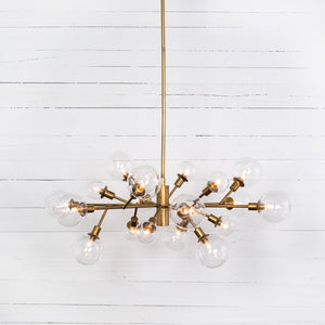 Pellman Multi-Globe Chandelier - Matte Brass