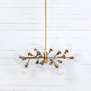 Pellman Multi-Globe Chandelier - Matte Brass