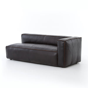 Nolita Leather Sectional Right Arm Facing - Black