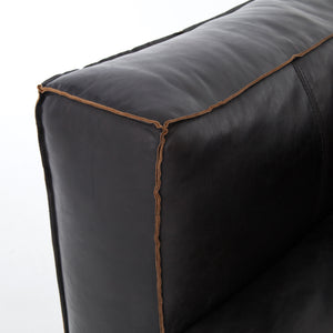 Nolita Leather Sectional Left Arm Facing - Black