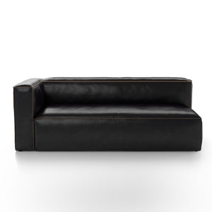 Nolita Leather Sectional Left Arm Facing - Black