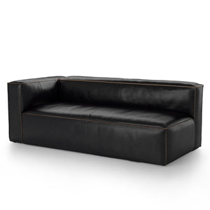 Nolita Leather Sectional Left Arm Facing - Black