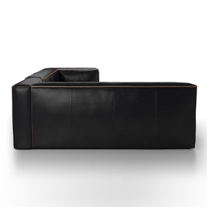 Nolita 2-Piece Leather Sectional Right Facing - Black