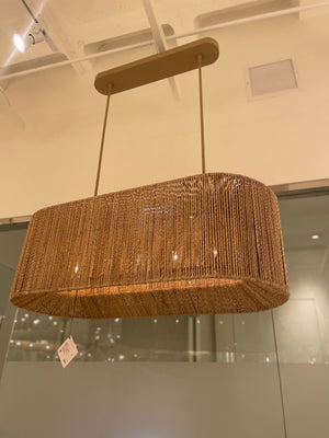 Currey and Company Mereworth Chandelier - Natural Rope/Beige