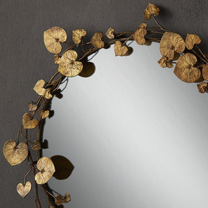 Currey and Company Vinna Brass Round Mirror