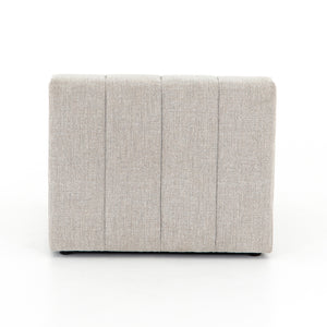 Langham Channeled Armless Piece - Pewter