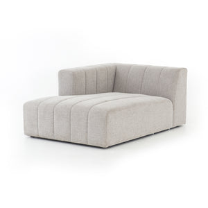 Langham Channeled Chaise Piece - Pewter