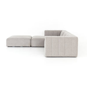 Langham Channeled 3 Piece Sectional - Pewter