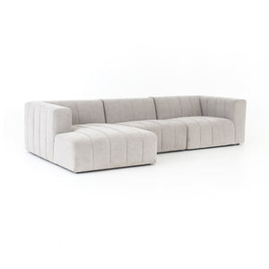 Langham Channeled 3 Piece Sectional - Pewter