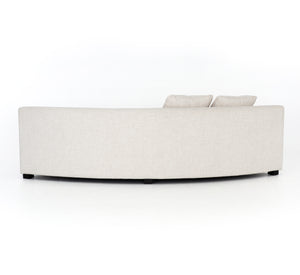 Liam Right Curved Sofa Piece - Cream Linen