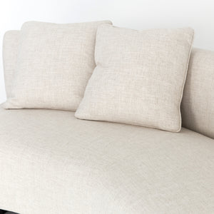 Liam Right Curved Sofa Piece - Cream Linen