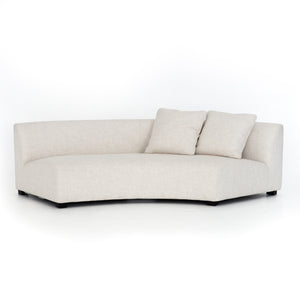 Liam Right Curved Sofa Piece - Cream Linen