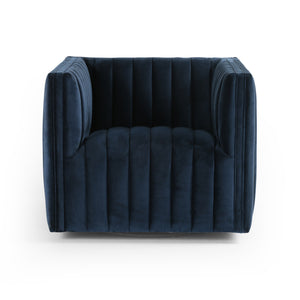 Augustine Swivel Chair - Sapphire Navy