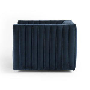 Augustine Swivel Chair - Sapphire Navy