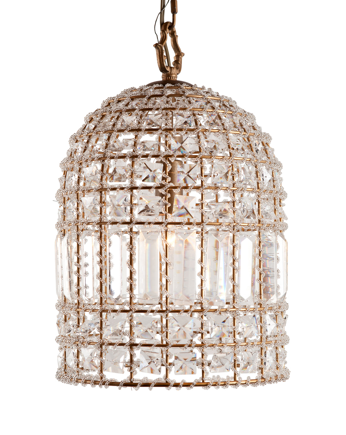 Antique Crystal Birdcage Chandelier