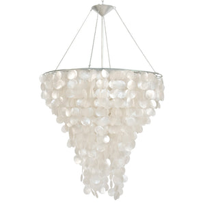 Worlds Away Capiz Shells Tapered Chandelier