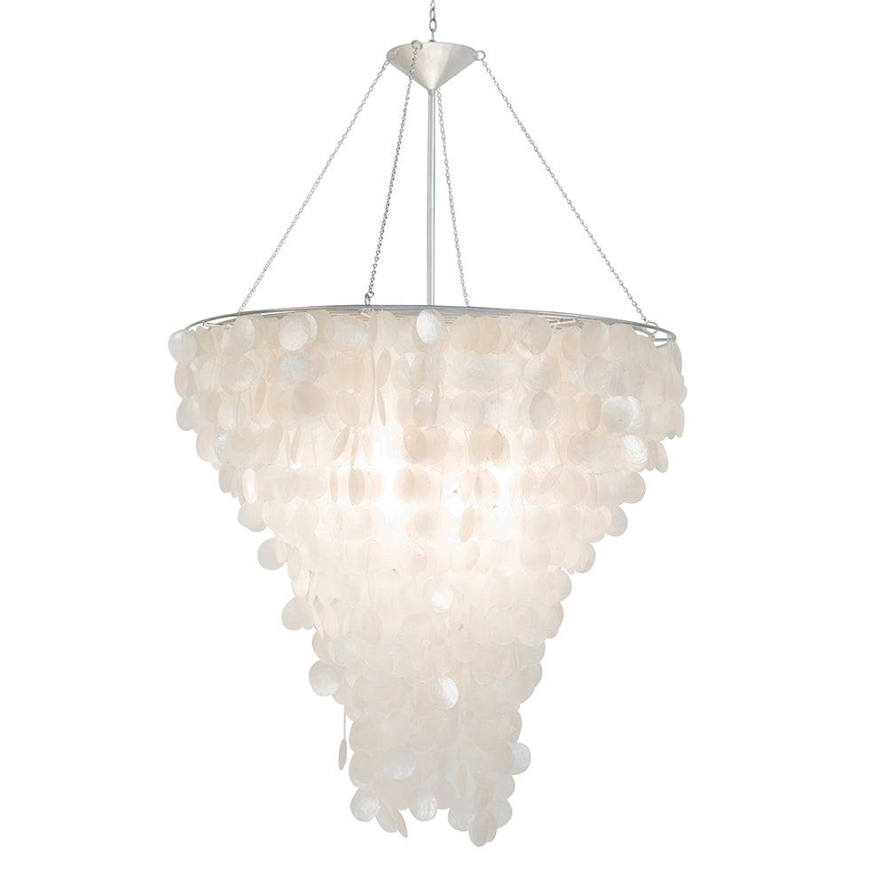 Worlds Away Capiz Shells Tapered Chandelier - Scenario Home