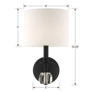 Chimes 1 Light Aged Brass Wall Mount