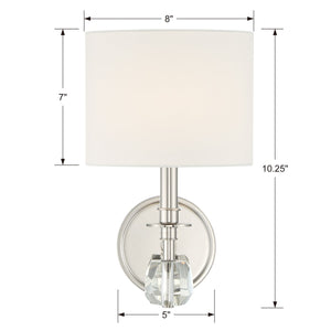 Chimes 1 Light Aged Brass Wall Mount