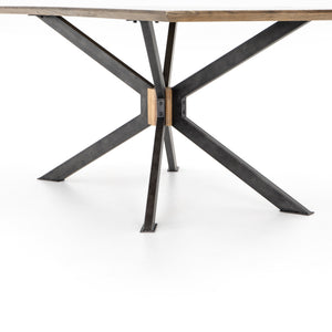 Spider Dining Table - 94"-English Bright Brass Clad