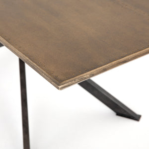 Spider Dining Table - 94"-English Bright Brass Clad