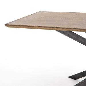 Spider Dining Table - 94"-English Bright Brass Clad