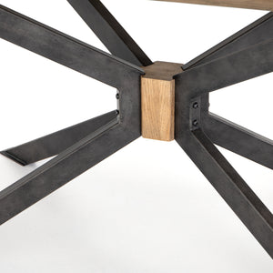 Spider Dining Table - 94"-English Bright Brass Clad