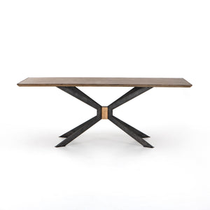 Spider Dining Table - 94"-English Bright Brass Clad