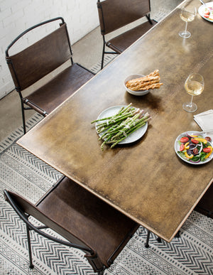 Spider Dining Table - 94"-English Bright Brass Clad