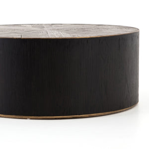 Perry Two-Tone Round Coffee Table - Ebony