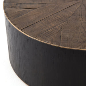 Perry Two-Tone Round Coffee Table - Ebony