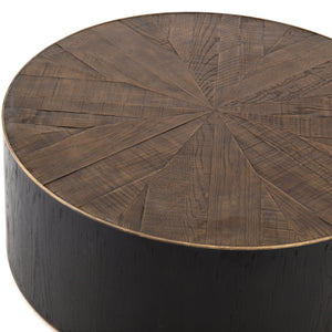 Perry Two-Tone Round Coffee Table - Ebony