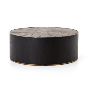 Perry Two-Tone Round Coffee Table - Ebony
