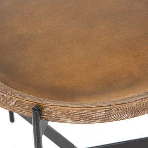 Nathaniel Round Industrial End Table