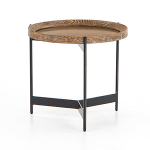 Nathaniel Round Industrial End Table