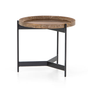 Nathaniel Round Industrial End Table