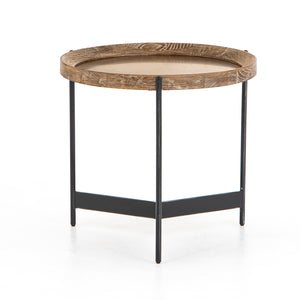 Nathaniel Round Industrial End Table