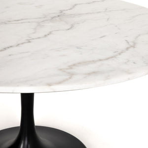 Powell Dining Table-55"-White Marble
